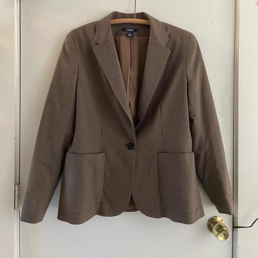 Chaps One Button Blazer